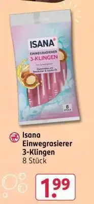 Rossmann Isana Einwegrasierer 3-Klingen Angebot