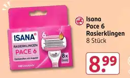 Rossmann ISANA Pace 6 Rasierklingen Angebot