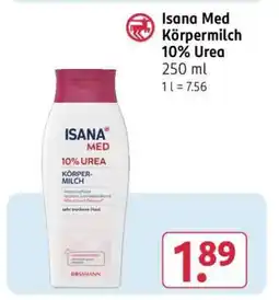 Rossmann Isana Med Körpermilch 10% Urea Angebot