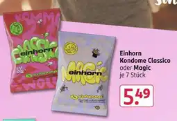 Rossmann Einhorn Kondome Classico oder Magic je 7 Stück Angebot