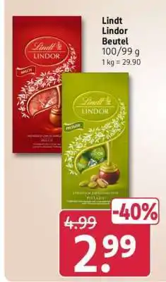 Rossmann Lindt Lindor Beutel Angebot