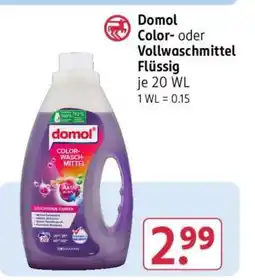 Rossmann Domol Color- oder Vollwaschmittel Flüssig Angebot