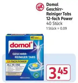 Rossmann domol Geschirr-Reiniger Tabs 12-fach Power Angebot