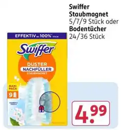 Rossmann Swiffer Staubmagnet 5/7/9 Stück oder Bodentücher 24/36 Stück Angebot