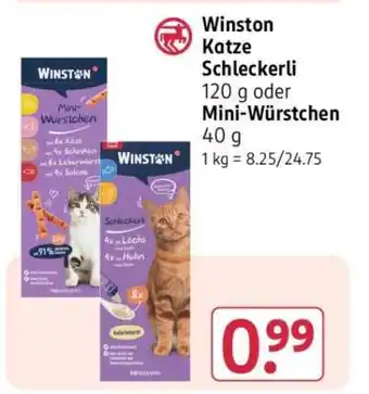 Rossmann Winston Katze Schleckerli Angebot