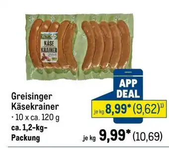 METRO Greisinger Käsekrainer Angebot
