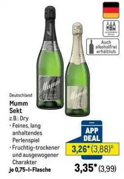 METRO Mumm Sekt Angebot