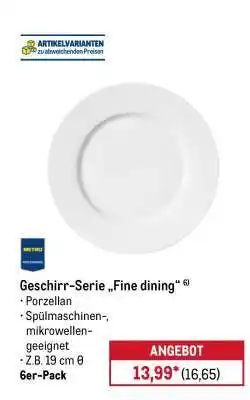 METRO Geschirr-Serie „Fine dining“ Angebot