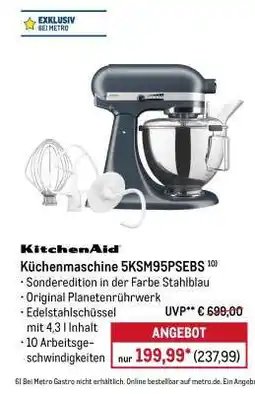 METRO KitchenAid Küchenmaschine 5KSM95PSEBS Angebot