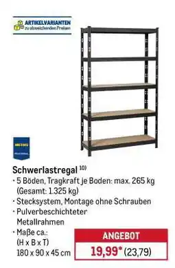 METRO Schwerlastregal Angebot