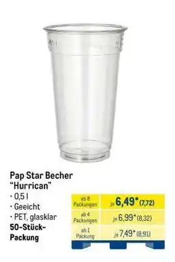 METRO Pap Star Becher “Hurrican” Angebot