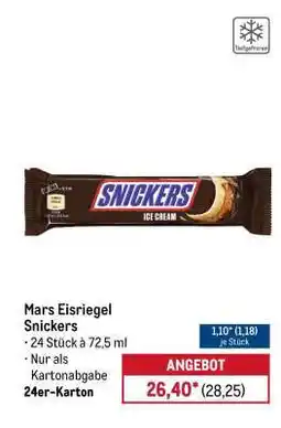 METRO Mars Eisriegel Snickers Angebot