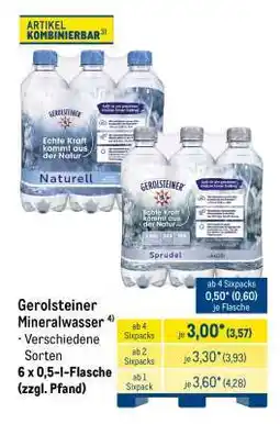 METRO Gerolsteiner Mineralwasser Angebot