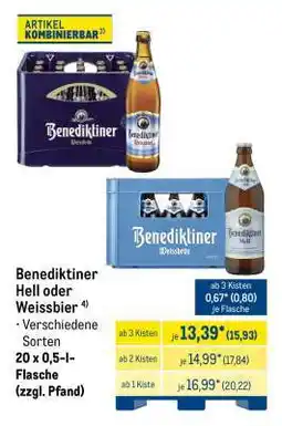 METRO Benediktiner Hell oder Weissbier Angebot