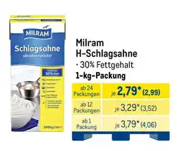 METRO Milram H-Schlagsahne Angebot