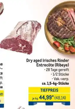 METRO Dry aged Irisches Rinder Entrecôte (Ribeye) Angebot