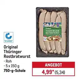 METRO Original Thüringer Rostbratwurst Angebot
