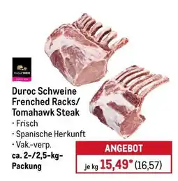 METRO Duroc Schweine Frenched Racks/ Tomahawk Steak Angebot