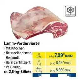 METRO Lamm-Vorderviertel Angebot