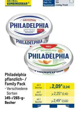 METRO Philadelphia pflanzlich- / Family Pack Angebot