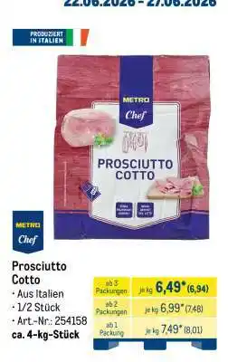 METRO Prosciutto Cotto Angebot