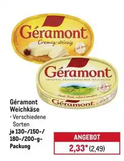 METRO Géramont Weichkäse Angebot