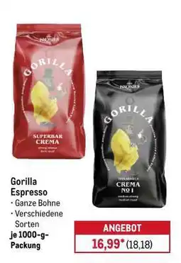 METRO Gorilla Espresso Angebot