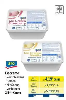 METRO aro Ice Cream Vanilla Angebot