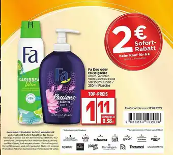 Edeka Fa Deo Oder Flüssigseife Angebot