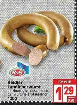 Edeka R&s Heidjer Landleberwurst Angebot