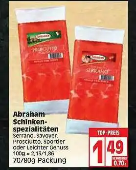 Edeka Abraham Schinkenspezialitäten Angebot