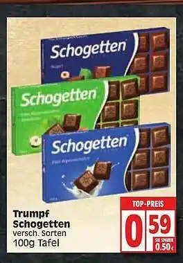 Edeka Trumpf Schogetten Angebot