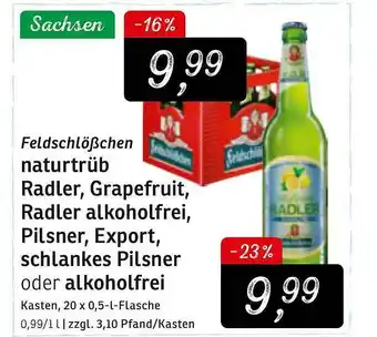 KONSUM Feldschlößchen Naturtrüb Radler, Grapefruit, Alkoholfrei, Pilsner, Export, Schlankes Pilsner Angebot