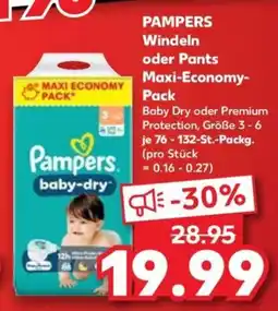 Kaufland PAMPERS Windeln oder Pants Maxi-Economy Pack Angebot