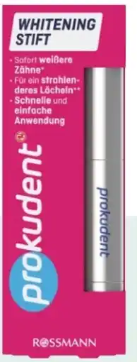 Rossmann Prokudent Whitening Stift Angebot