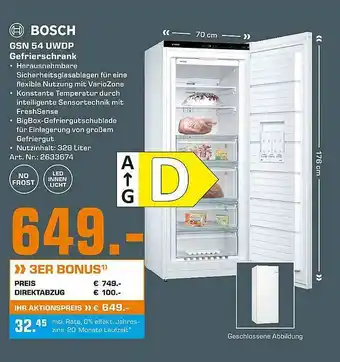 Saturn Bosch Gsn 54 Uwdp Gefrierschrank Angebot