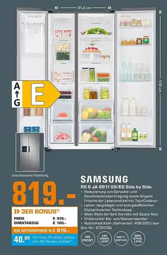 Saturn Samsung Rs 6 Ja 8811 S9-eg Side-by-side Angebot