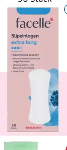 Rossmann Facelle Slipeinlagen Extra Lang Angebot