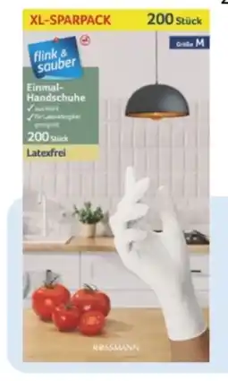 Rossmann Flink & Sauber Einmal-Handschuhe Nitril Angebot