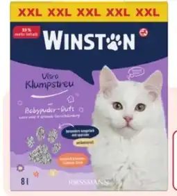 Rossmann Winston Katze Ultra Klumpstreu mit Babypuder-Duft XXL Angebot