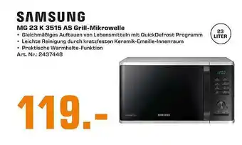 Saturn Samsung Mg 23 K 3515 As Grill-mikrowelle Angebot