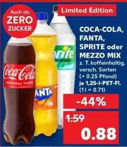 Kaufland Coca-cola, fanta, sprite oder mezzo mix Angebot