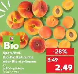 Kaufland Bio-Plattpfirsiche oder Bio-Aprikosen Angebot