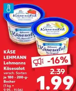 Kaufland Käse lehmann lehmanns käsesalat Angebot