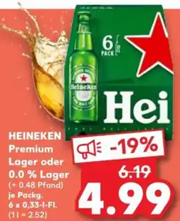 Kaufland HEINEKEN Premium Lager oder 0.0 % Lager Angebot