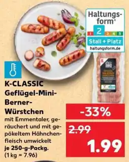 Kaufland K-CLASSIC Geflügel-Mini Berner Würstchen Angebot