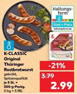 Kaufland K-CLASSIC Original Thüringer Rostbratwurst Angebot