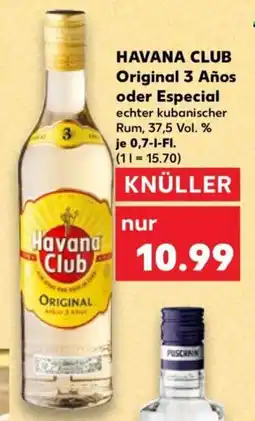 Kaufland Havana club original 3 años oder especial Angebot