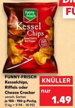 Kaufland FUNNY-FRISCH Kesselchips, Riffels oder Cheese Cracker Angebot
