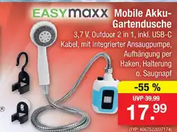 Zimmermann Easymaxx mobile akku-gartendusche Angebot